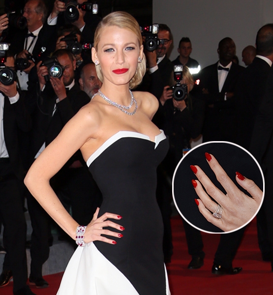 Blake Lively Red Nails